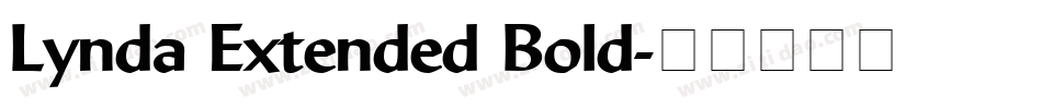 Lynda Extended Bold字体转换